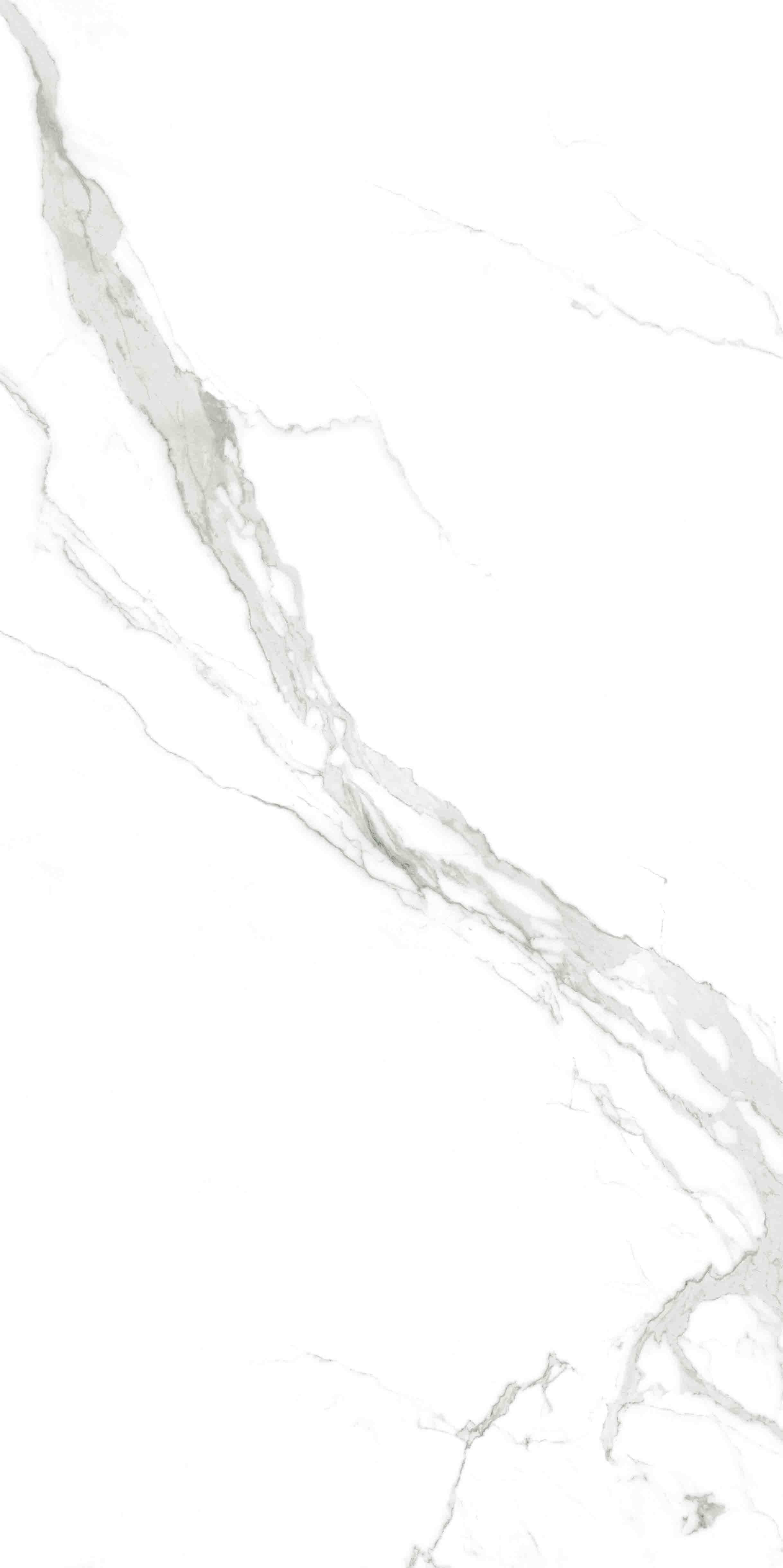 Marble Look Porcelain Tile Calacatta Polished Glazed Tile 1200x2400 White Marble Indoor Tile