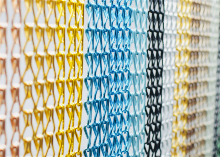 Decorative Architectural 12mm Anodized Metal Chain Link Curtain 1mX2m