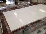 Hotel / Household White Quartz Kitchen Countertops , Custom Edge White Quartz