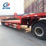 3 Axle Lowbed Truck Low Bed Flatbed Semi Trailer for Transporting Cargo and
