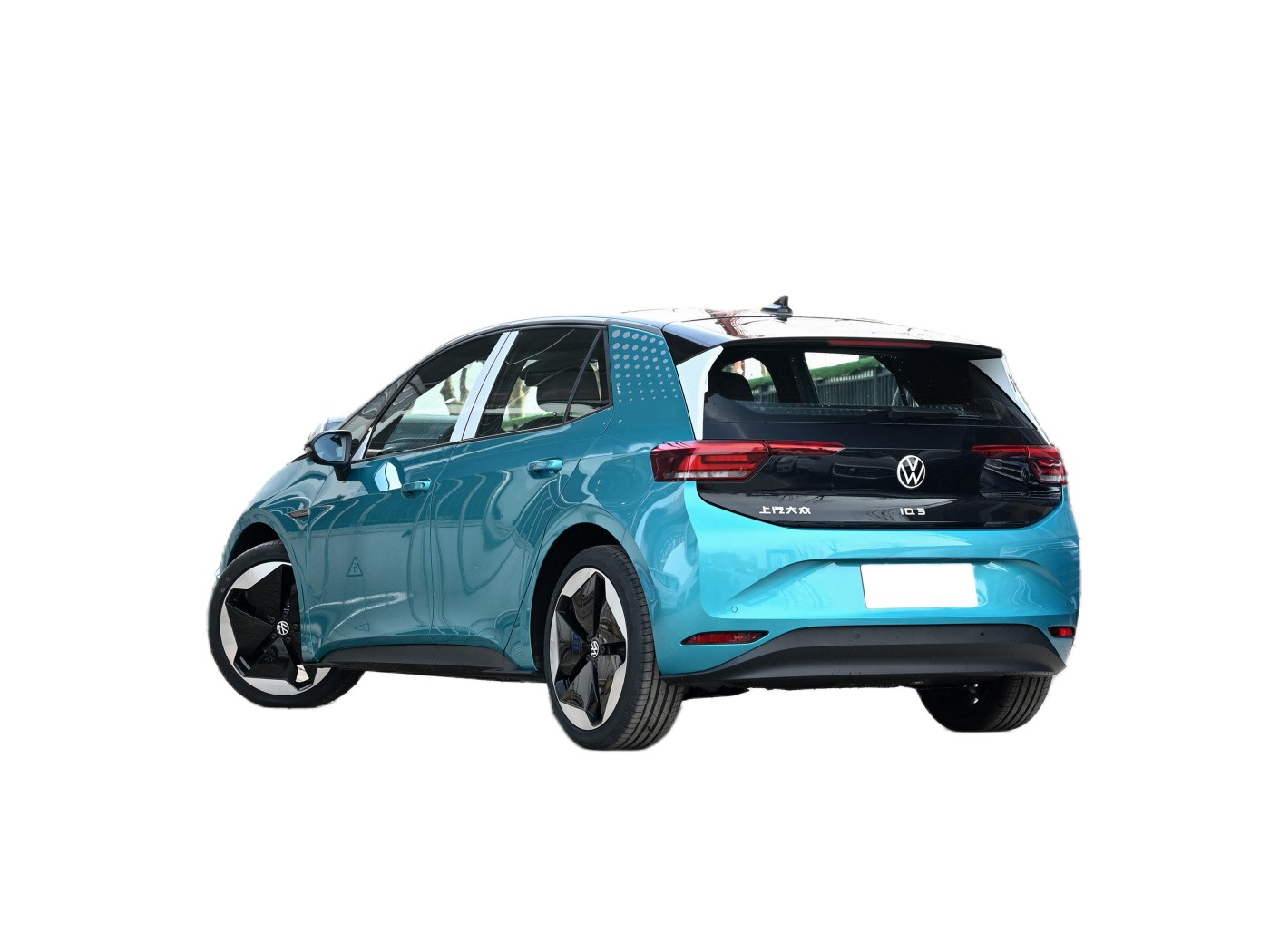Volks-wagen ID3 the cheapest in stock, has a endurance of 450KW. White, blue and grey new/used cars are sold simultaneously