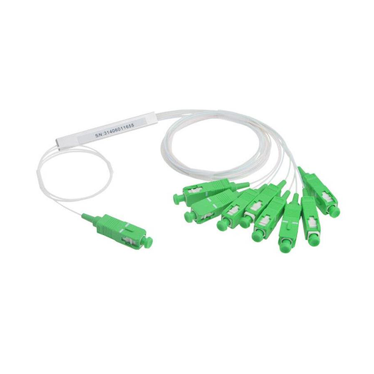 SC APC SM FTTH Fiber Splitter Mini Steel Tube Type 4 Way Splitter 1x4 PLC Splitter