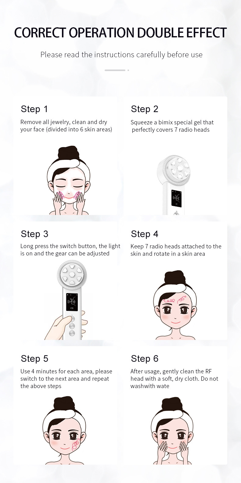 Wrinkle Remover 5.5Watt EMS Microcurrent Face Beauty Device
