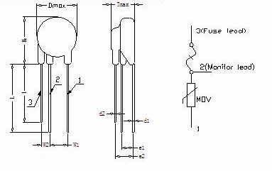 RoHS High Energy Electronic MOV / TMOV 20D For SPD , Metal Oxide Varister