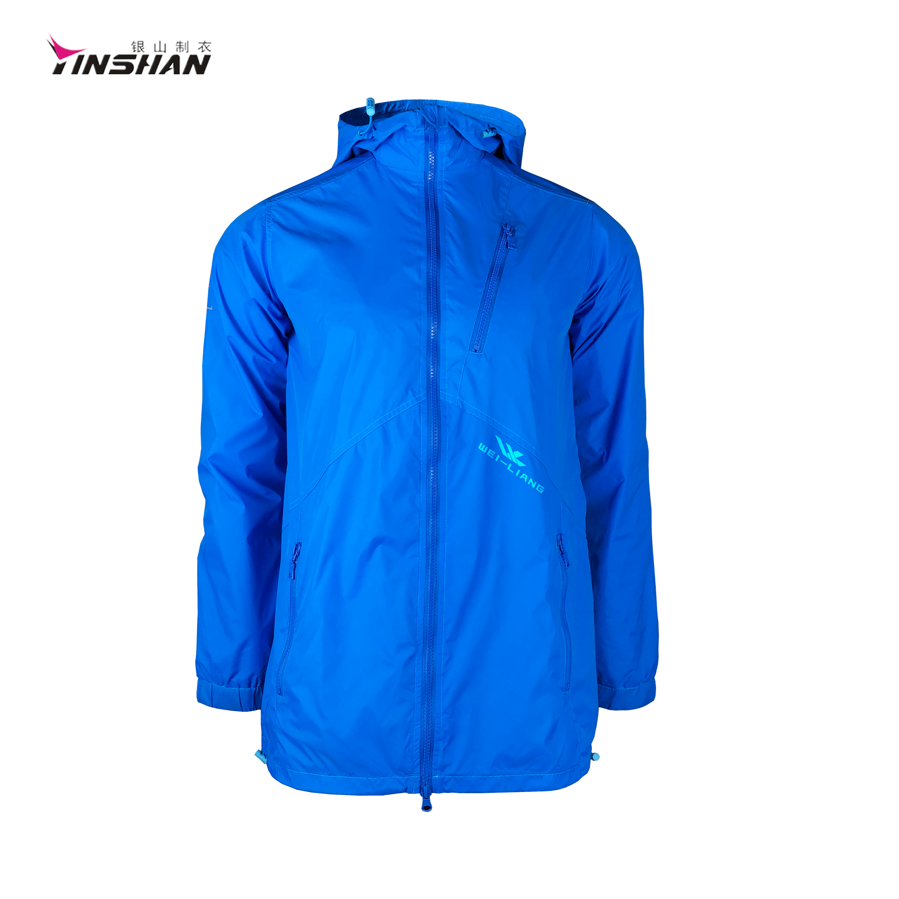 O-Neck Collar Customized Logo Cycling Jersey for Men's Running and Hiking Rain Jacket