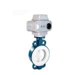 High Temperature Fluorine Electric Control Butterfly Valve With Wafer / Flang