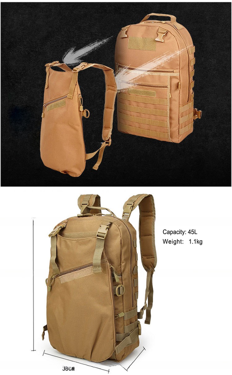Customized 45L Backpack for Hiking Outdoor Sport Traveling Waterproof and Durable