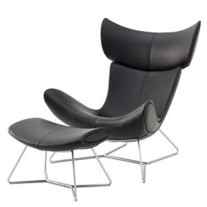 Quality Wing back boconcept imola chair with ottoman Leisure Lounge chair wholesale