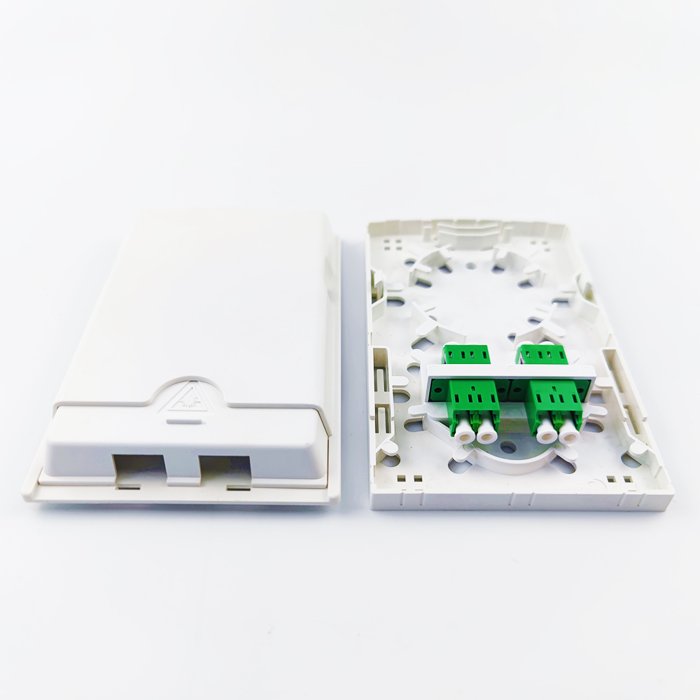 132*83*25 ABS PC 2 Cores LC APC Fiber Optic Faceplate Socket Panel for Optic Equipment
