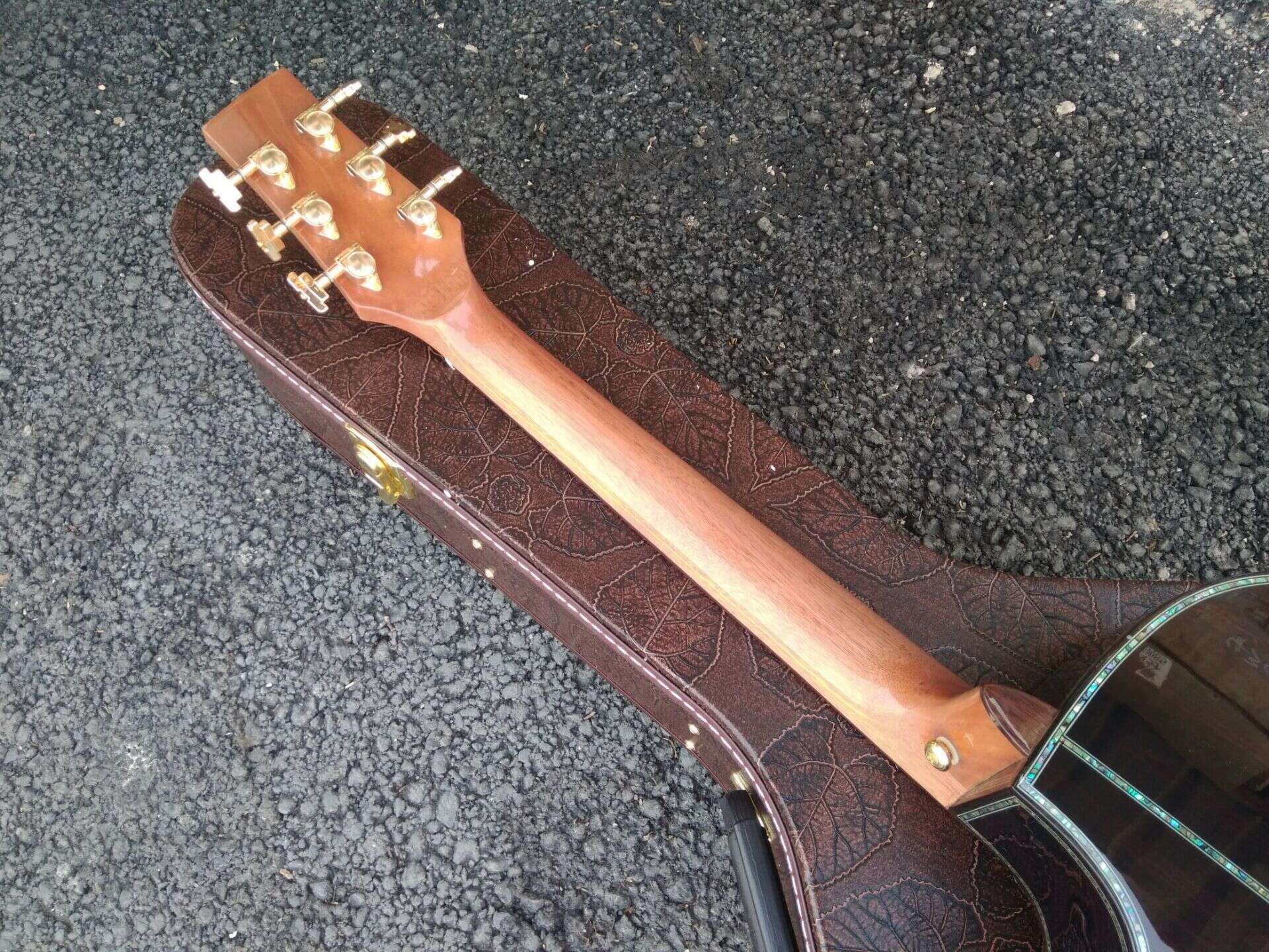 Handmade all solid Auditorium folk Guitars Orchestra cut-away AAAA all solid single cut armrest acoustic electric