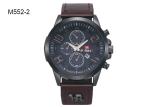 Chronograph Date Men's Quartz Watch Stainless Steel Case Back Casual Watch M552