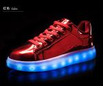 Rainbow color flashing led shoes