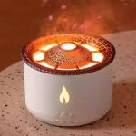 1 Sample Ok Volcano Flame Humidifier Led Color Flame Effect Ultrasonic Aroma Oil