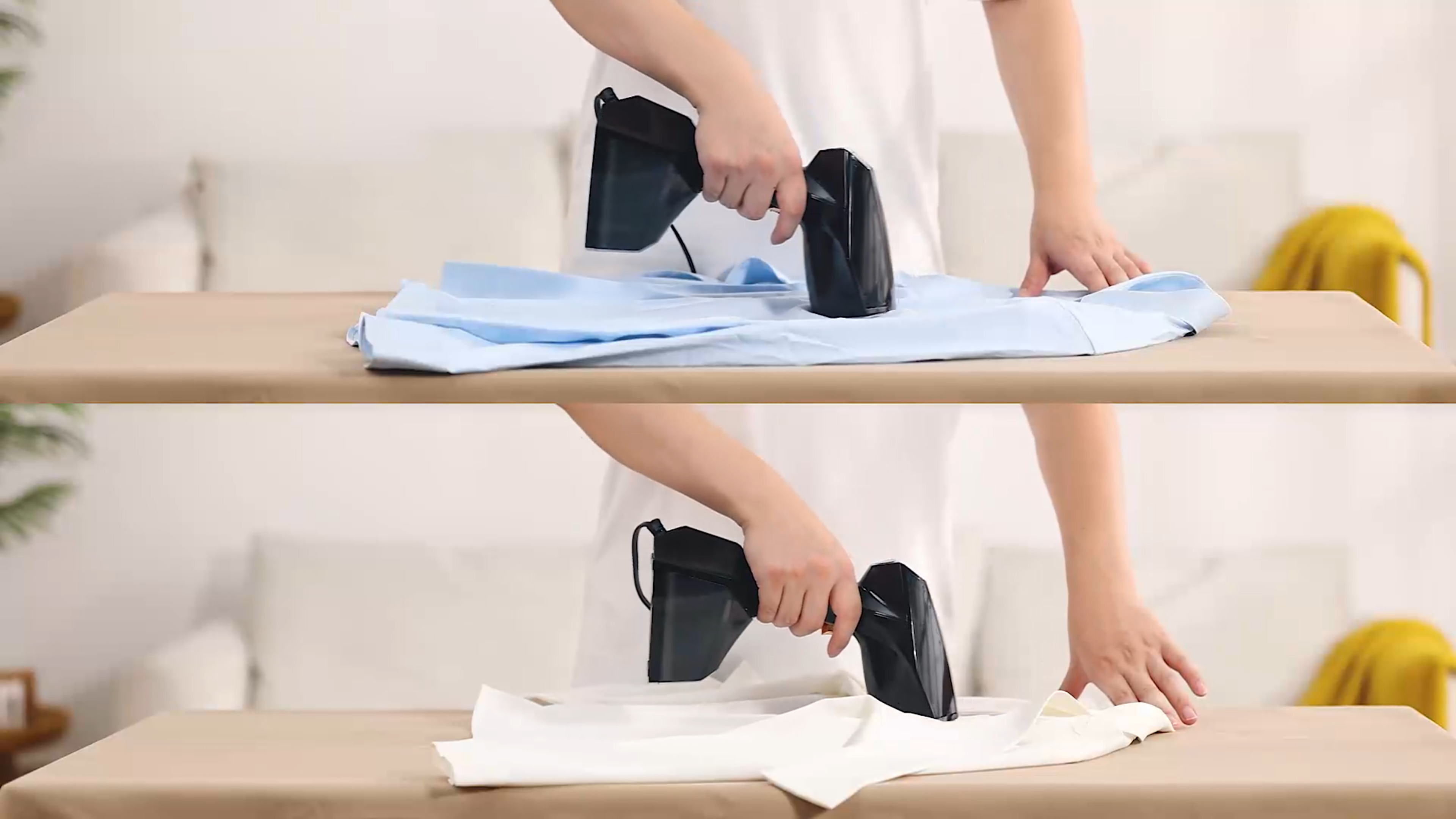 Fabric Wrinkles Removal 2000W Portable Handheld Clothes Steamer with Hair Brush Accessory