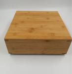 Eco Friendly Bamboo Storage Box Wooden Coffee Box 30x30x10cm Delicate Appearance