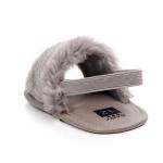 New designed cheap Faux fur soft cotton sole anti-slip prewalker outdoor baby