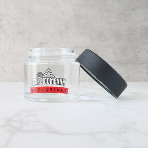 Quality CR Flower Bud Jar Child Resistant Airtight Smell Proof Black Screw Cap Glass Jars for Gummies Herbs Storage wholesale