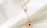 Fashion Jewelry Necklace Stainless Steel Rose Gold Diamond Necklace