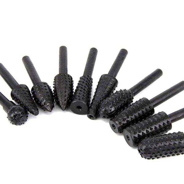 6PC Carbide Woodworking Rotary Rasp File Set for Face Milling Cutter Electric