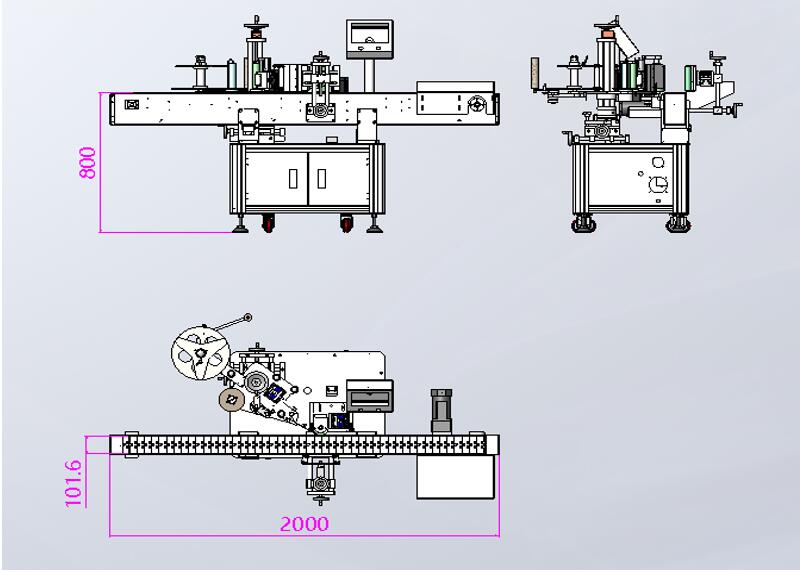 Textile Automatic Labeling and Packing Machine for Plastic Bottles in Carton Packaging