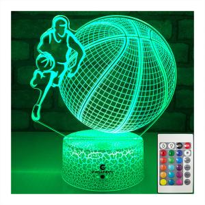 Quality Durable 5V Basketball 3D Illusion Lamp , Acrylic Basketball Night Light 3D Illusion wholesale