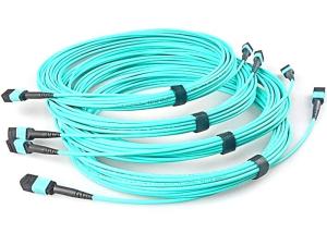 Quality Fiber Optical MTP MPO Patch Cable , Blue 8 Core Multimode Fiber Optic Cable wholesale