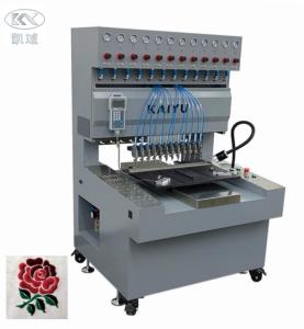 China Soft Keychain PVC Dispensing Machine Automatic Ink Dropping 220V on sale