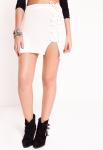 Lace up detail mini skirt white school japanese girl short skirt