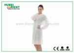 Disposable PP/Non-Woven/SMS/tyvek lab coat With Snaps For Hospital Nursing