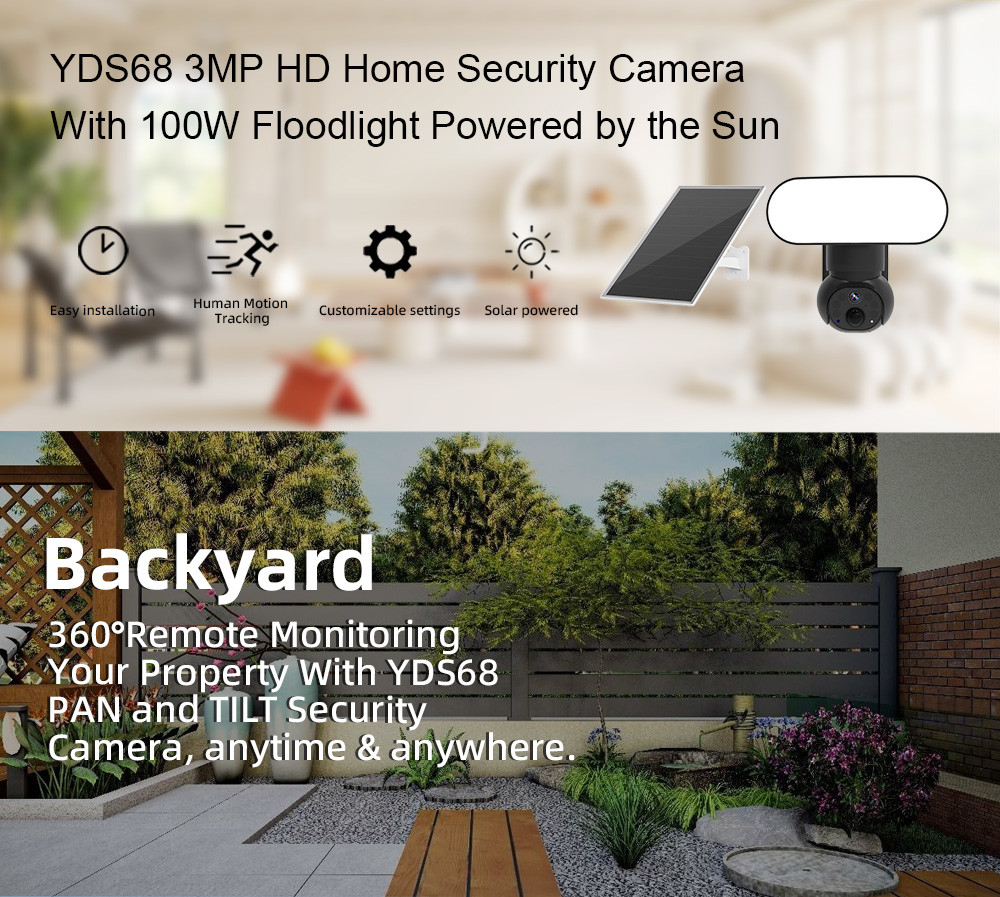 LTE Cellular Security Camera 3G 4G 3MP Full Color Night Vision 1000LM Solar Light Camera