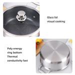 Amazon Hot Sale Multifunctional Silver Kitchen Cookware 304 Stainless Steel
