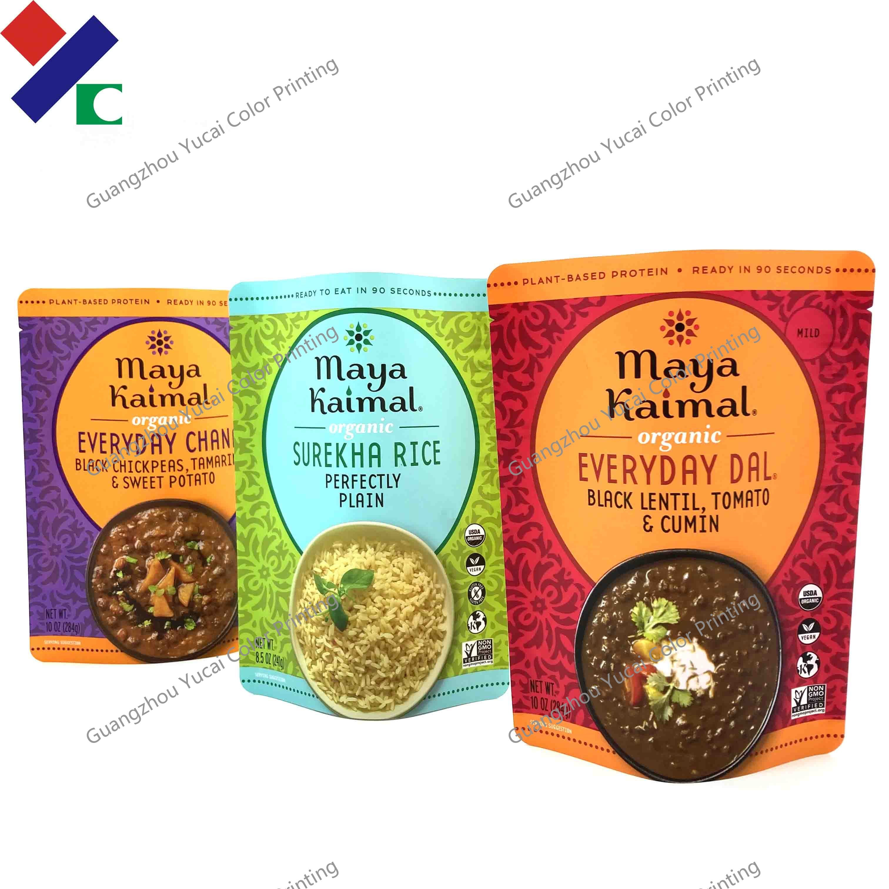 Portable Self Sealing Packaging Bags Retortable Flat Pouch