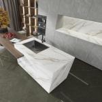Living Room Sintered Stone Tile Golden Wind Marble Slab For Versatile Interior