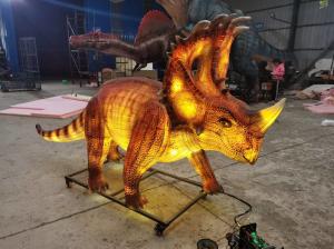 Quality Waterproof Realistic Animatronic Dinosaur Glowing Lantern Dinosaur Sinoceratops wholesale