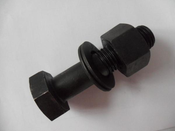 High Strength Hex Head Bolt Full Thread , Carbon Black Hex Head Bolts M6-M12