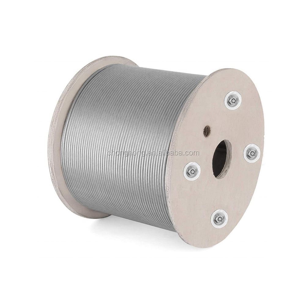 200fts Steel Cable T316 Stainless Steel Aircraft Cable 1x19 7x7 7x19 SS Cable Wire Rope for Deck Railing Hardware System