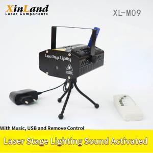 Quality 7.5w Mini Laser Stage Lighting With Music USB Sound Activated Remove Control RGB wholesale