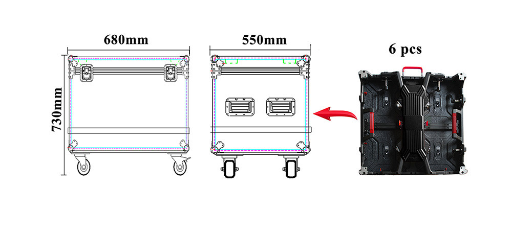 33Watt P4.81 Rental Led Display Full Color Outdoor LED Display SMD2727 0.5KG