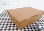Square Disposable Paper Food Containers Leak Proof Grease Resistant Four Flaps
