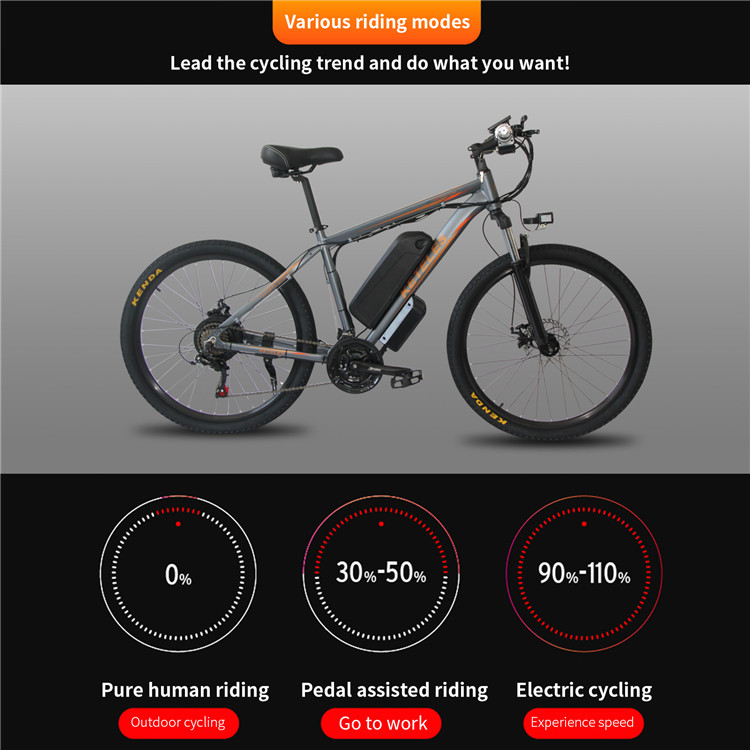 Multispeed Electric Mountain Bike 4.0 Fat Tire Electric Bicycle Beach 15Ah