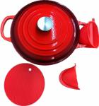 Kitchen Essentials: Silicone Heat-Resistant Oven Mitts & Pot Holders Set