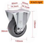 EDL‌ Medium Duty 4inch Caster TPE Plate by Rigid , Swivel and Brake Type 200kg