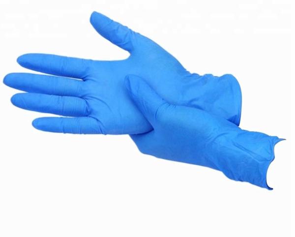 FDA 510K Disposable Medical Nitrile Gloves , Disposable Nitrile Gloves Powder