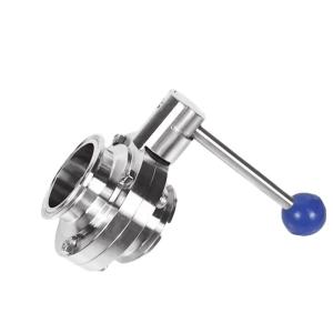 Quality 1&quot;-6&quot; Port Size Stainless Steel Tri Clamp Ferrule Butterfly Valve for Sanitary Needs wholesale