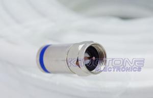 Quality Outdoor CATV Cable with RG6 Compression Connector , 25M Antenna Coaxial Cable wholesale