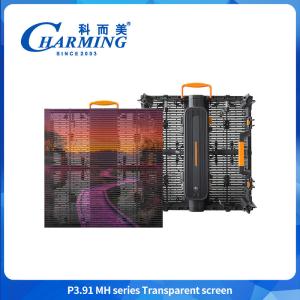 Quality 4K IP65 Flexible Transparent Film Display Glass Display RGB Transparent LED Screen wholesale