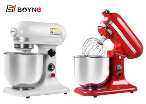 Quality 5/7L Milk /Egg /Food Mixer For Bakery With Three Hooker Stainless Steel have white and red color can be select wholesale