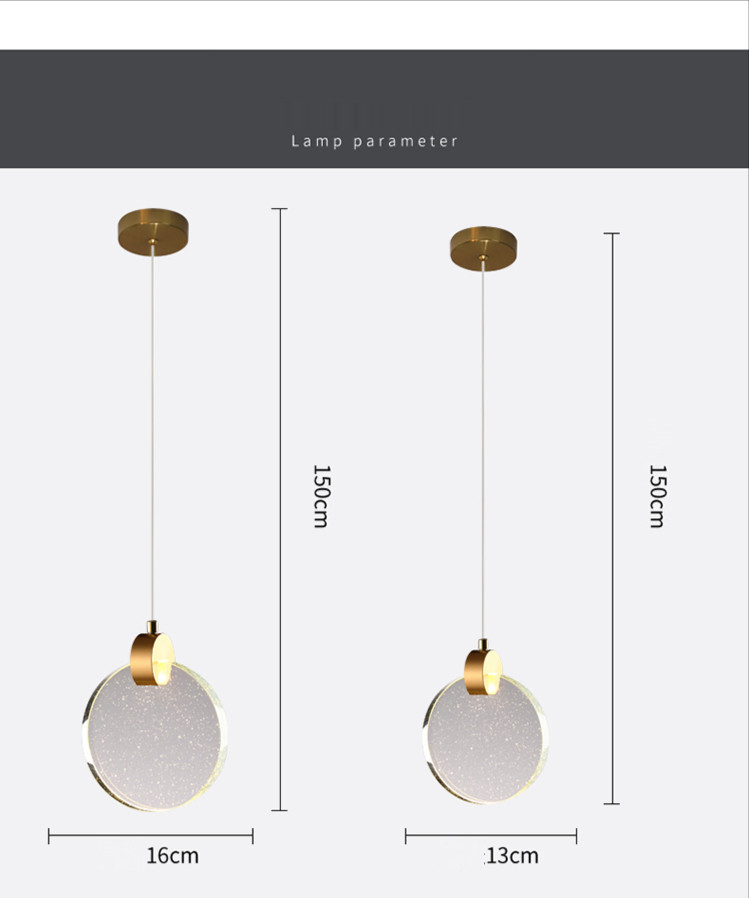 Modern LED Pendant Lights Home Decoration Crystal Hanging Lamps(WH-GP-110)