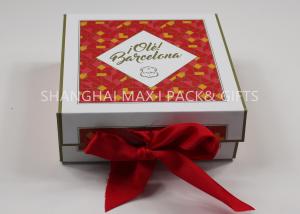 Quality High End Flat Magnetic Closure Gift Box With Ribbon Luxury Carton Paper Folding wholesale