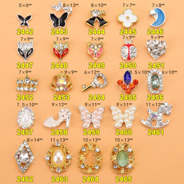 Hot NEW Wholesale Alloy Jewelry 3D Nail Art Jewelry Nail rhinestones Sticker